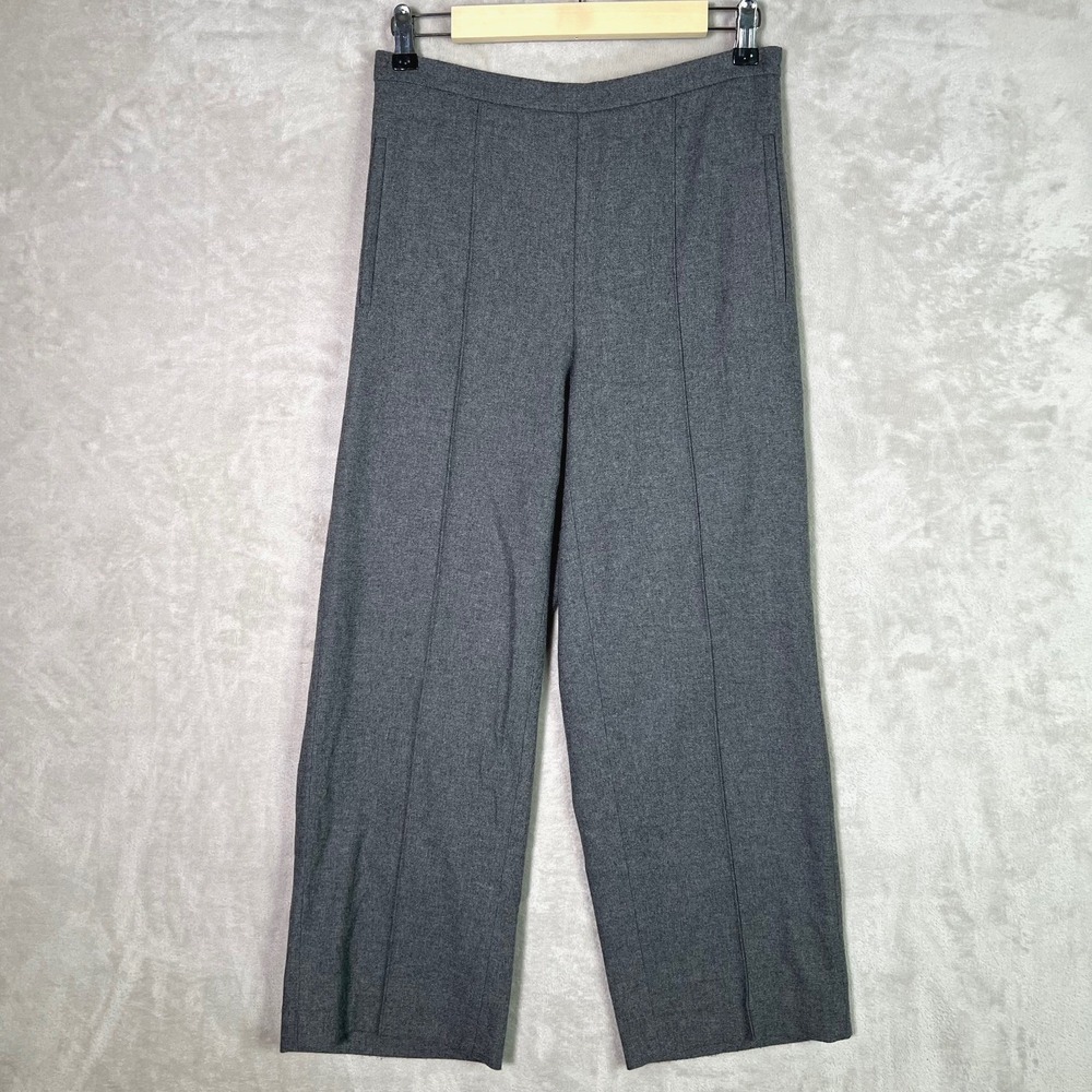 Vince Brushed Wool Mid Rise Straight Leg Pants Small Italian Fabric Quiet Luxury